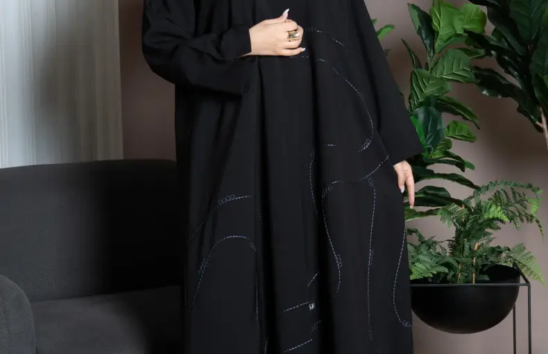 Stone Work Abaya